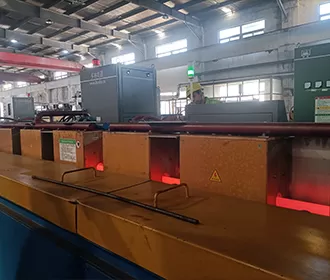 Индукционная термообработка длинномерных прутков