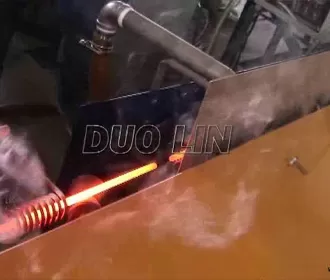 Индукционная закалка и отпуск стержней с резьбой